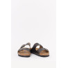 BIRKENSTOCK FADED KHAKI ARIZONA REGULAR SOFT FOOTBED OILED LEATHER SANDALS